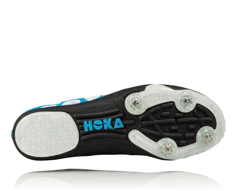 Spikes Mens - Hoka One One Rocket X - White/Blue - OJHULDM-09